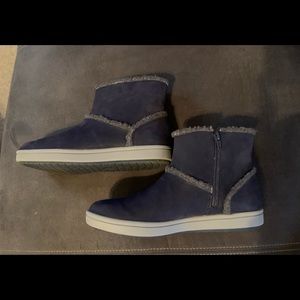 Clarks Cloudsteppers Faux Fur Ankle Boots